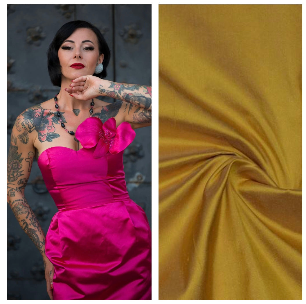 Abito lungo Betzy in seta shantung