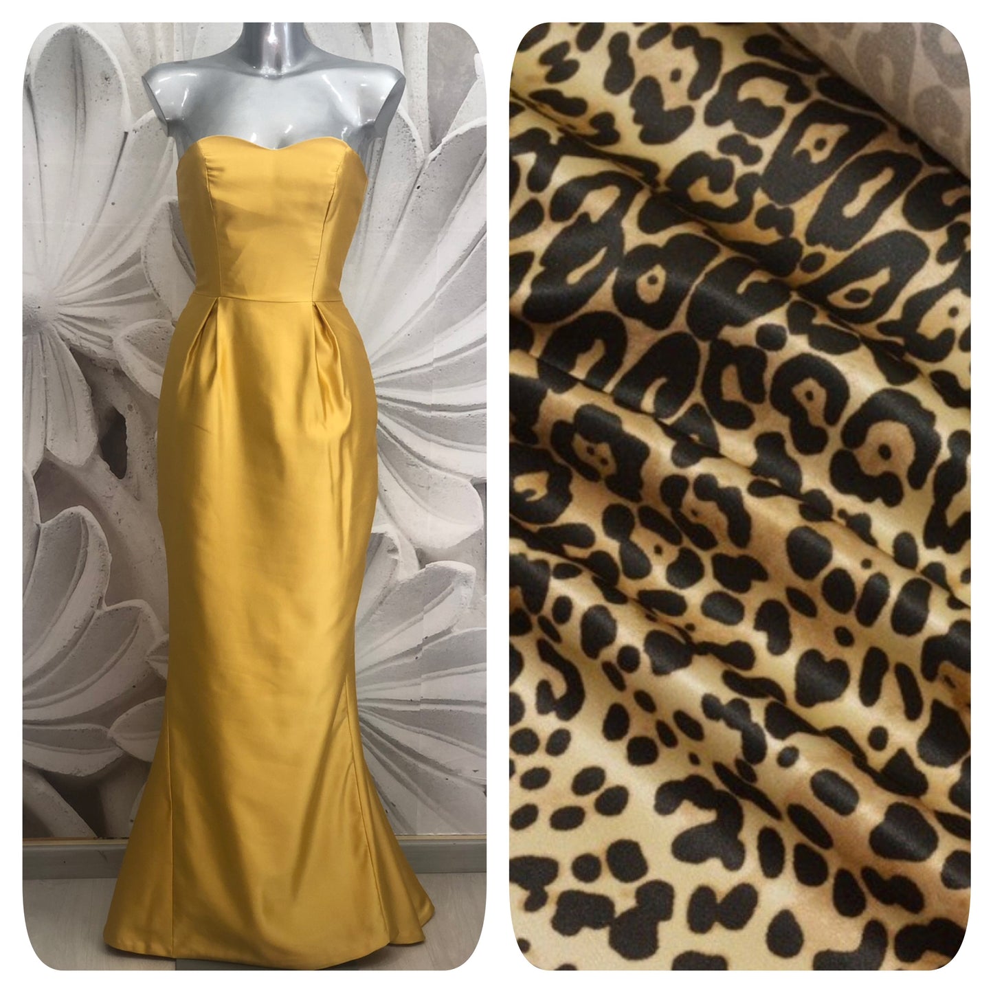 abito lungo Bianca di ispirazione anni 50 in raso di cotone