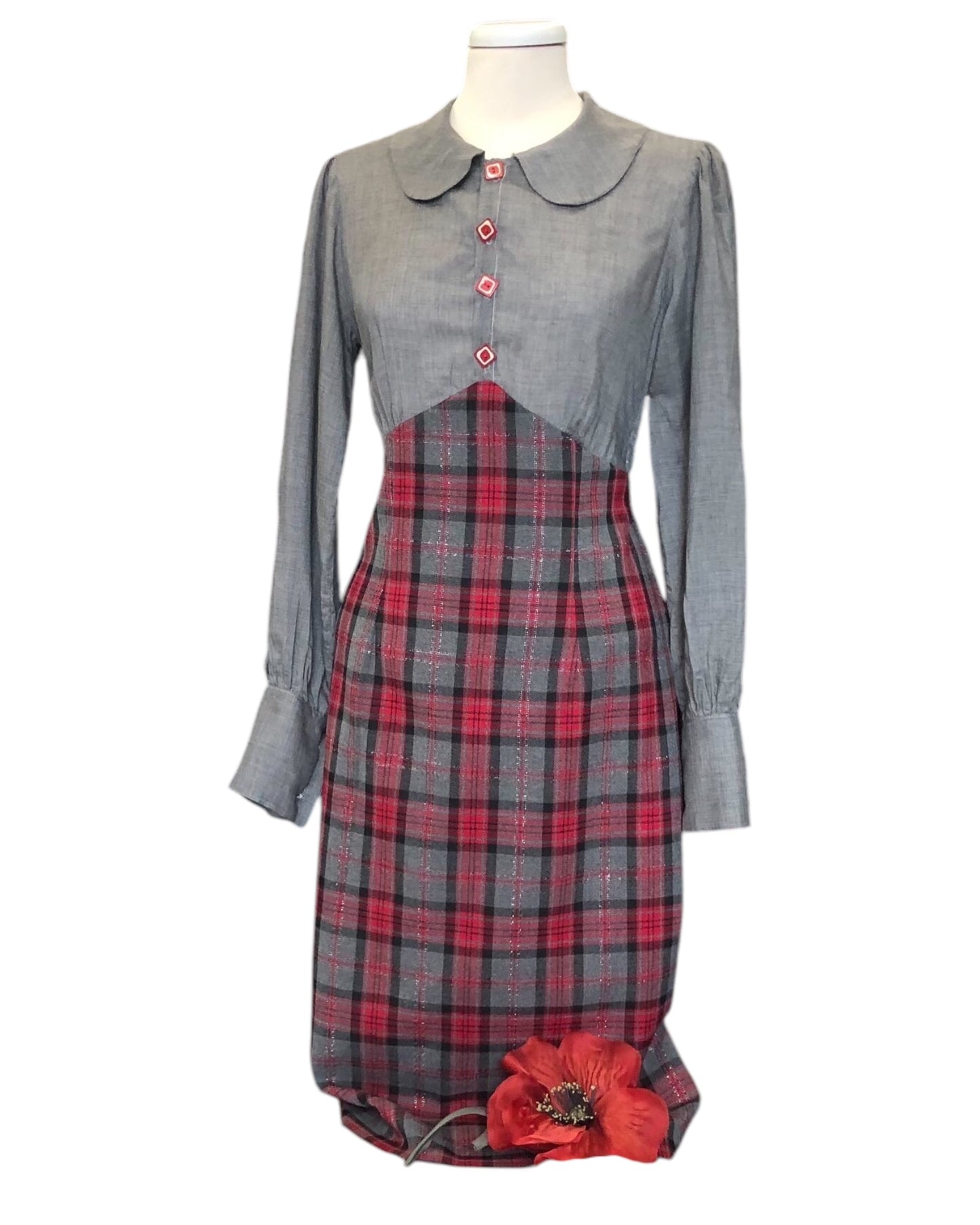 Abito Luisa in tartan 40’s style