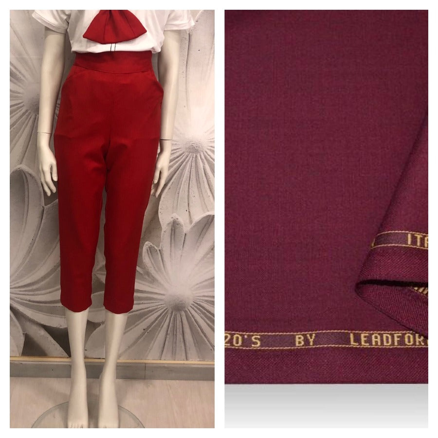 Pantaloni capri Christy in fresco lana 102’s