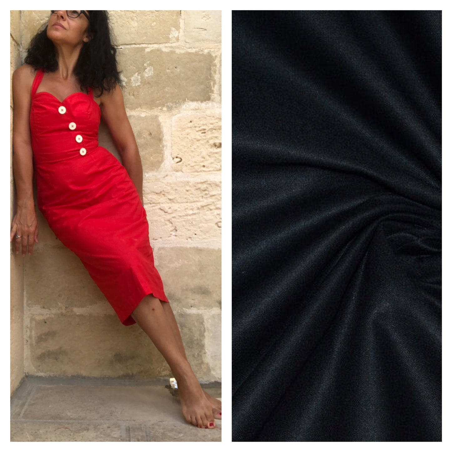 Abito tubino Milly basic in cotone su misura