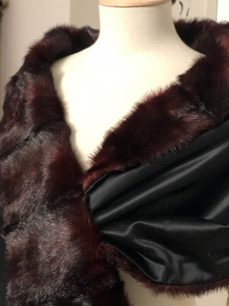 STOLA ROMA in pelliccia ecologica