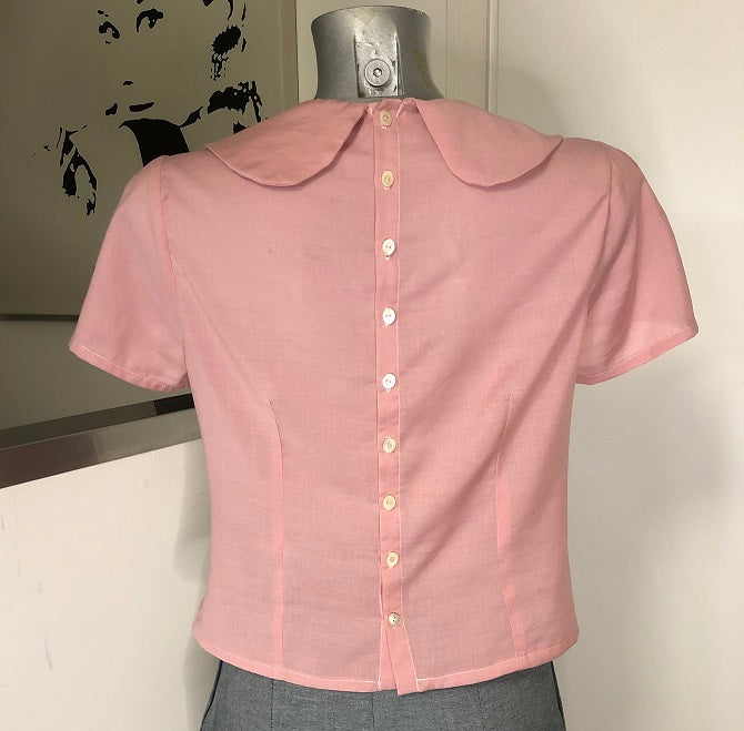 Camicia Katy in mussola di caffè vibtagestyle anni 30