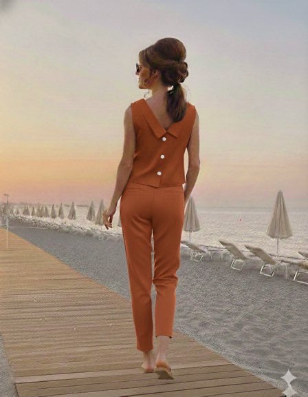 Completo Christy con pantalone Capri in cotone