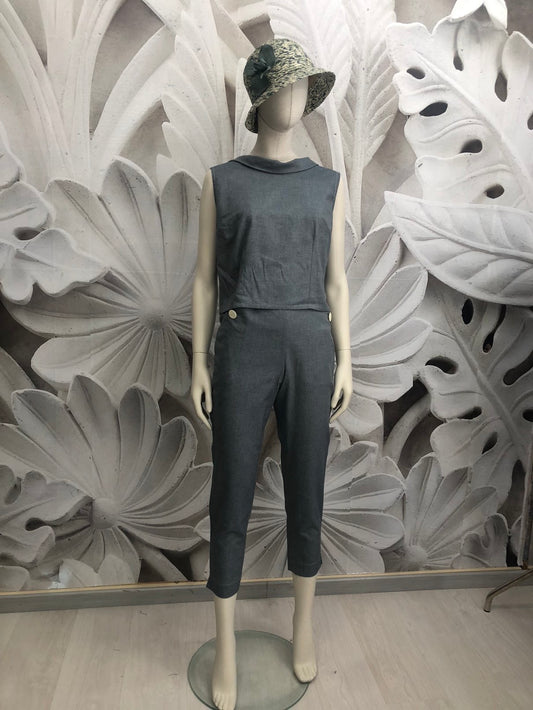 Completo in cotone biologico con pantalone Capri e blusa Christy 