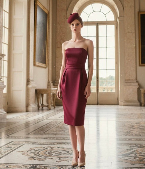 Abito tubino Betzy in fresco lana 120's su misura vintagestyle anni 50