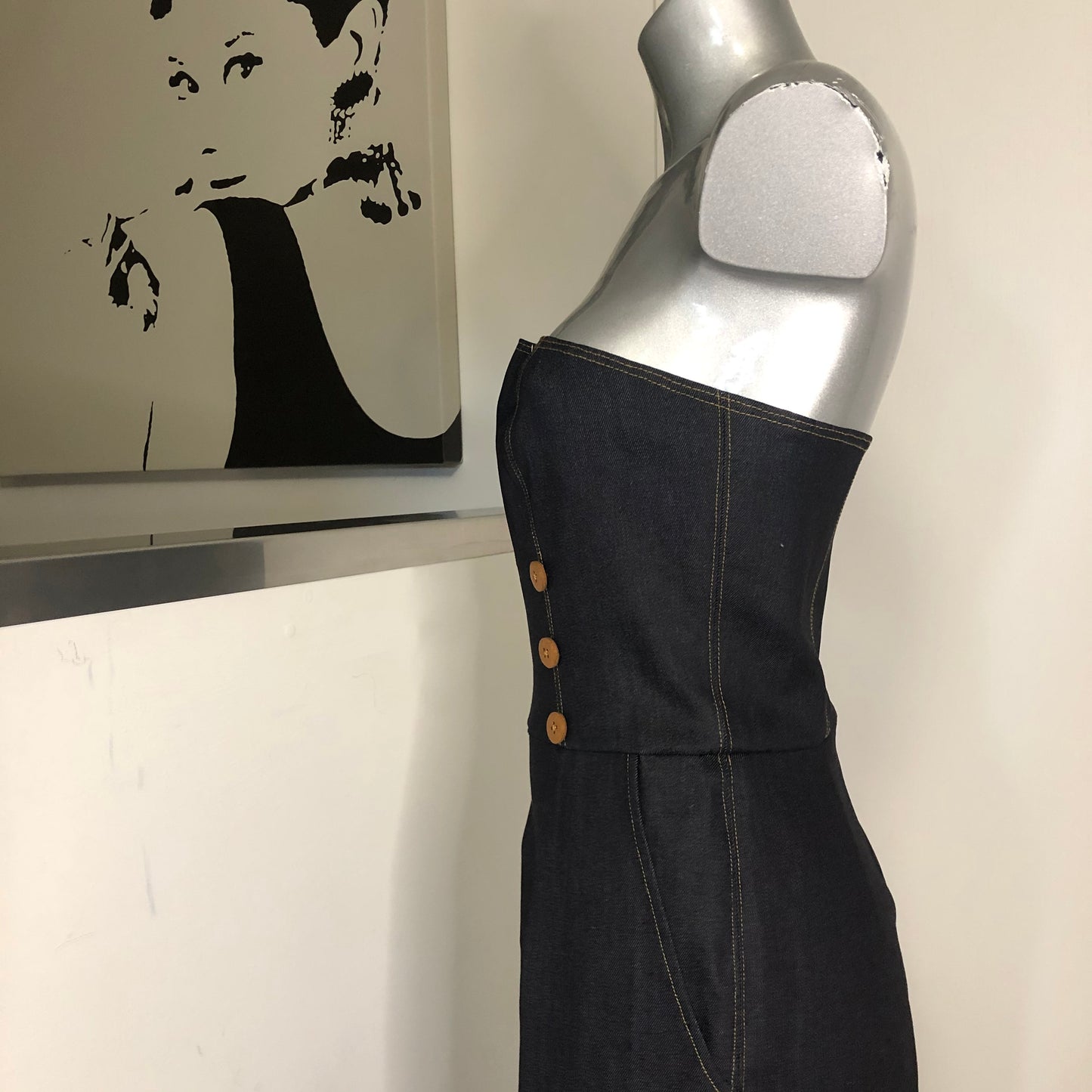 Tuta Kelly 3/4  jeans vintagestyle anni 30