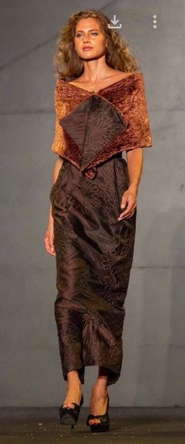 Abito Betzy lungo in broccato