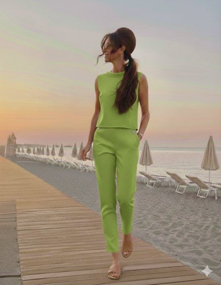 Completo Christy con pantalone Capri in cotone
