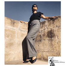 Carica l&#39;immagine nel visualizzatore di Gallery, Pantalone Milly in lana Flanella vintagestyle anni 40
