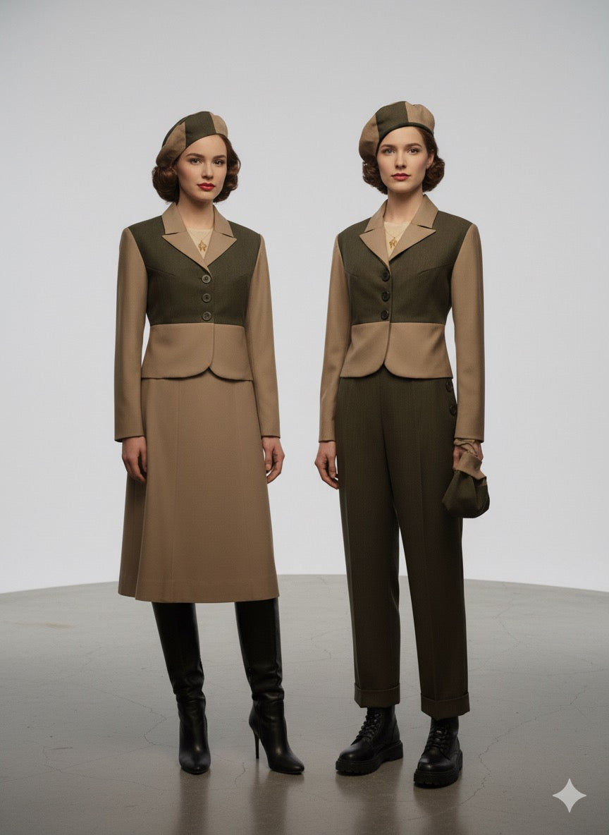 COMPLETO KELLY BICOLOR in lana Charmelaine su misura