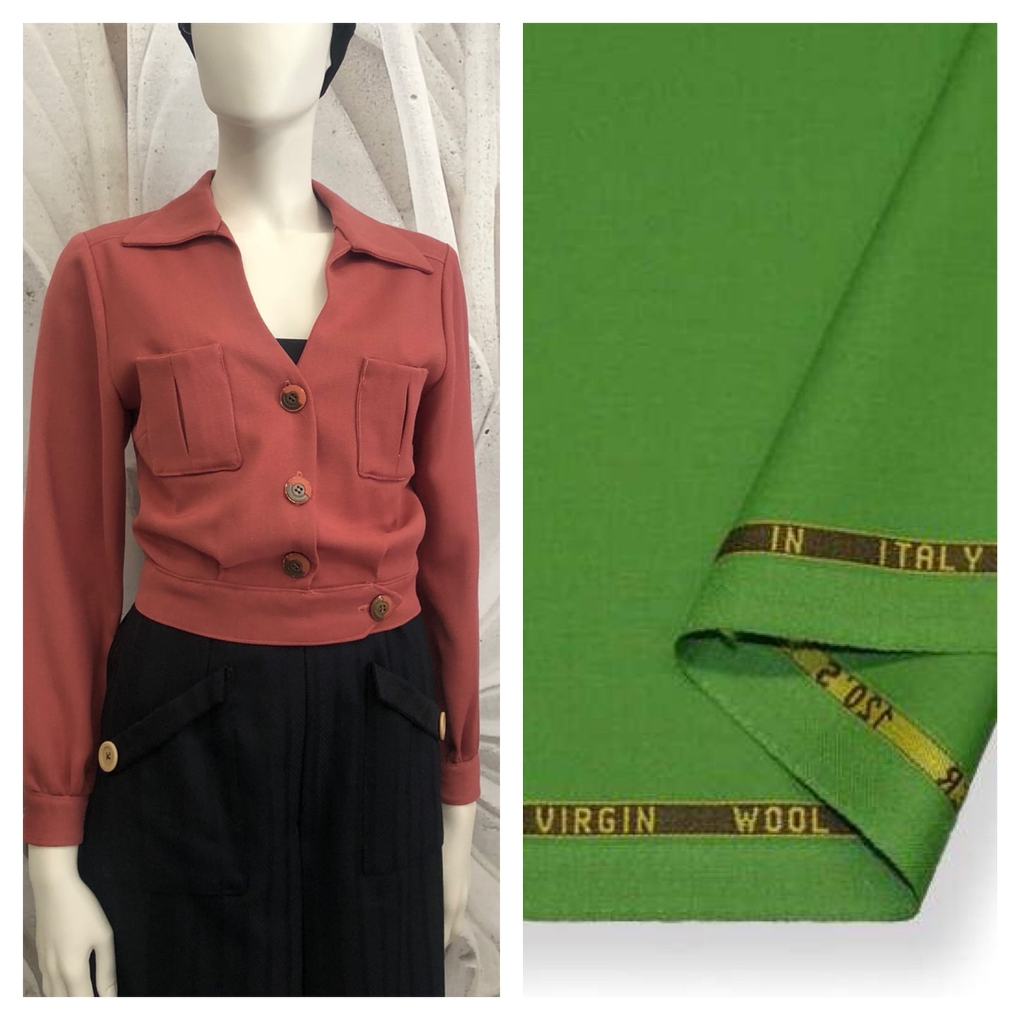 Giacchino Milly in lana tasmania vintagestyle anni 30