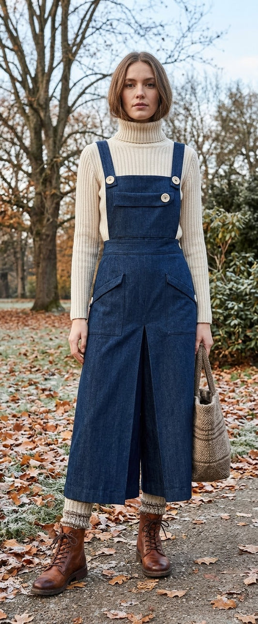 Gonna pantalone salopette Greta  vintagestyle anni 30 su misura