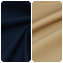 Carica l&#39;immagine nel visualizzatore di Gallery, abbinamento tessuti in gabardine di cotone, blue e beige
