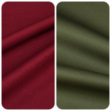 Carica l&#39;immagine nel visualizzatore di Gallery, abbinamento gabardine di cotone, bordeaux e verde militare
