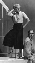 Carica l&#39;immagine nel visualizzatore di Gallery, Gonna pantalone salopette Greta in lana tasmania vintagestyle anni 30
